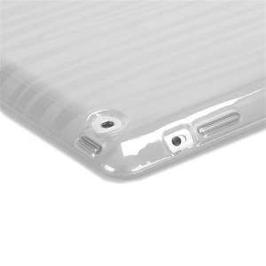 For APPLE IPAD 2 Premium Rubber Skin Case Clear White Smart Phone Pad 