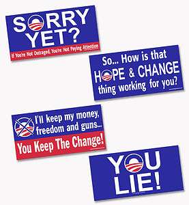 Bumper Stickers ANTI OBAMA (tea party conservative)  