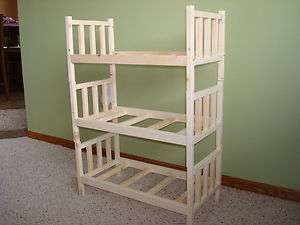 Stackable Triple Doll Bunk Bed For American Girl Doll  