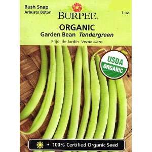  Burpee Organic Tendergreen Bean Seeds   1 oz: Patio, Lawn 