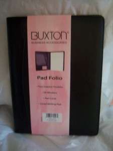 Buxton 9 X 12 Writing Portfolio Pad,Blk Croco  
