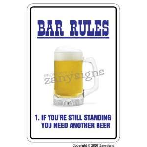  BAR RULES ~Novelty Sign~ beer signs funny drunk gift 