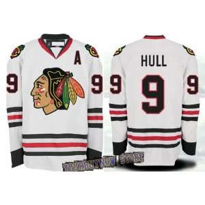  NHL Gear   Bobby Hull #9 Chicago Blackhawks White Jersey Hockey 