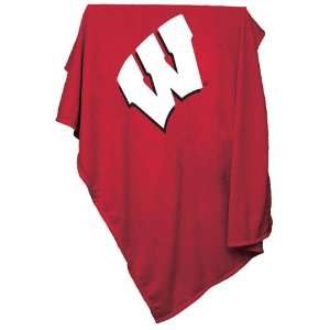   BSS   Wisconsin Badgers NCAA Sweatshirt Blanket Throw 