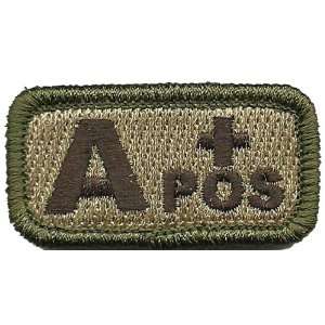  Tactical Blood Type Patch Type A Positive 1x2 