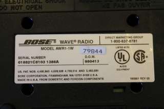 Bose Wave Radio (BLACK) Model AWR1 1W w/ Remote  