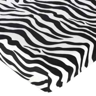 Teal Funky Zebra Fitted Crib Sheet.Opens in a new window