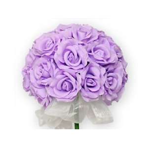 Wedding Bouquet Lavender Silk Rose Hand Tied 36 Roses/centerpiece 10