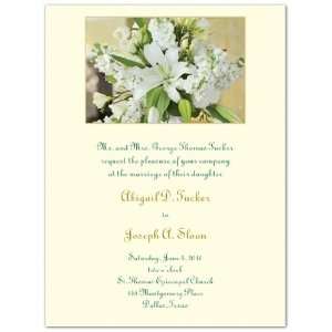  White Floral Wedding Invitations