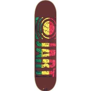   Jart Rasta Logo Deck 7.75 Brown Skateboard Decks