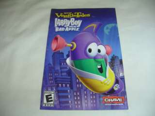 Manual ONLY to VeggieTales LarryBoy and Bad Apple PS2 E  