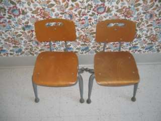   Balke Collender 1950s Industrial Sunday School Children Chairs  