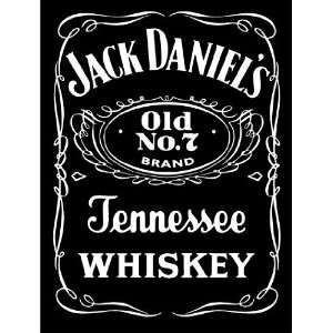 Jack Daniels Whiskey Old No. 7 Label Car Bumper Sticker Decal 4.5x3 
