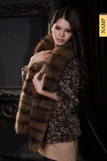   SAGA FURS Womens Top luxury (velvet mink printing )MINK Coat  