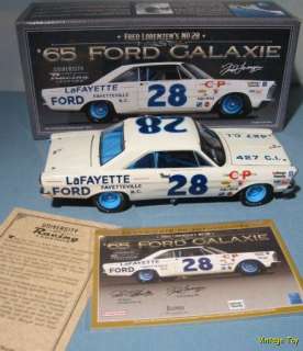 Fred Lorenzen VINTAGE NASCAR 1965 Ford Galaxie   124 diecast Race 