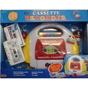  Kids Cassette Recorder with 2 Microphones Toys & Games