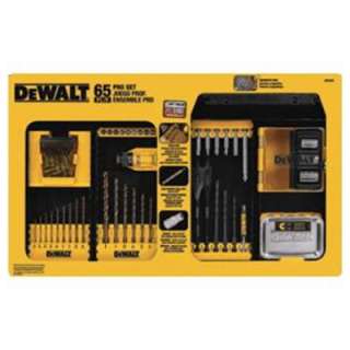 dewalt warranty features 65 pc drill bit accessories kit 