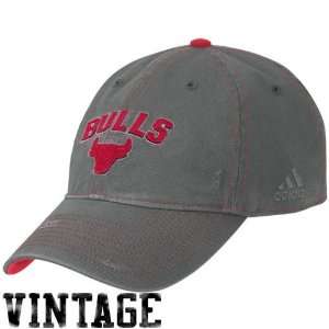  adidas Chicago Bulls Charcoal Slouch Adjustable Vintage Hat 