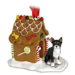 Chihuahua Dogs Gingerbread House Christmas Ornament