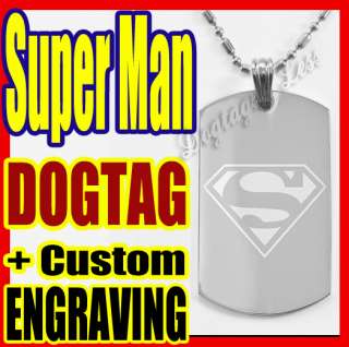Superman ★ Bloody Super Man ★Custom Dog Tag Necklace★  
