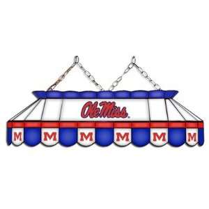   NCAA Ole Miss Rebels 40 MVP Full Size Stained Glass Pool Table Lamp
