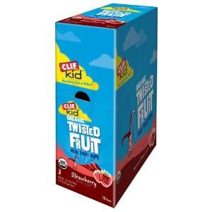  Clif Kid Twisted Fruit   Box of 18   Strawberry Sports 
