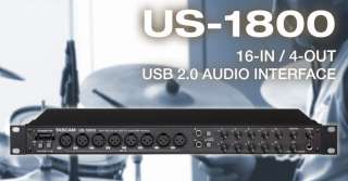 Tascam US 1800 USB 2.0 Audio Recording Interface 16/4  