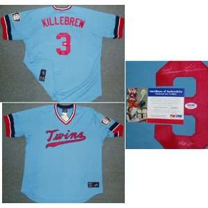   Signed Twins Cooperstown Collection Jersey w/HOF84 inscription