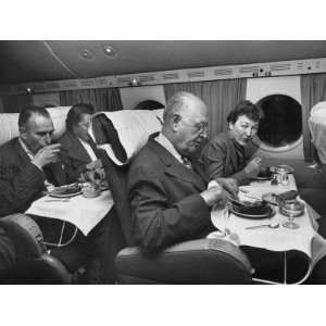  Passengers Eating Main Course of Presidential Special Steak Dinner 