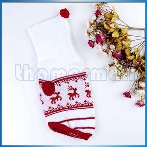 Pet Dog Hooded Sweater Knit Apparel Reindeer Clothes S  
