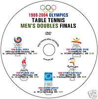1988 2004 Olympic Table Tennis Mens Doubles Finals DVD  