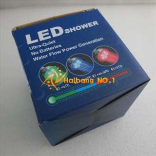 New 3 Colors LED Bathroom Shower Head No battery needed  