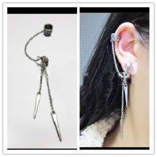 EAR CUFF STUD EARRINGS CHAINS BOHO GOTHIC PUNK DESIGN MUST HAVE FOR 
