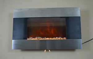   Stainless Panel Electric Fireplace Heater 1500W, 5200BTUs 510DP  