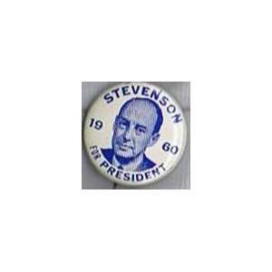  1960 Adlai Stevenson for President Pinback Button 