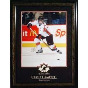 Colin Campbell Signed 16X20 Etched Mat   Team Canada 2006   Skating