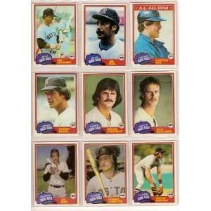  Boston Red Sox 1981 Topps Baseball Team Set w/ High 