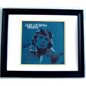Don Mclean Autographed CUSTOM FRAMED Signed Album LP