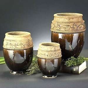  Moss Green Glaze Ceramic Vases