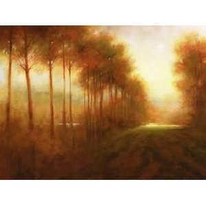  Line of Trees at Dawn by Jim Mitchell   15 3/4 x 19 3/4 