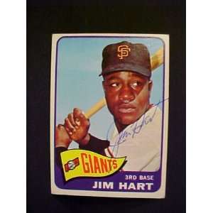 Jim Hart San Francisco Giants #395 1965 Topps Autographed Baseball 
