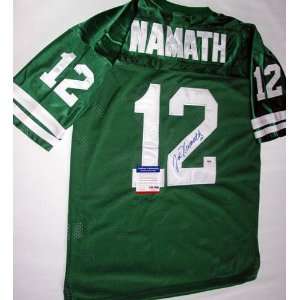 Joe Namath Autographed Signed Jets Jersey & Video Proof PSA