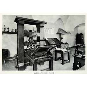  1952 Rotogravure Mainz Germany Johannes Gutenberg Printing 