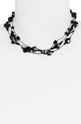 Dabby Reid Ltd. Three Strand Semiprecious & Crystal Necklace