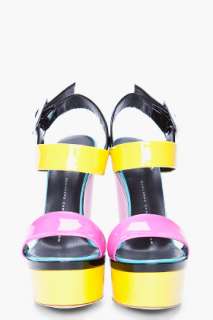 Giuseppe Zanotti Patent Colorblock Sandal for women  