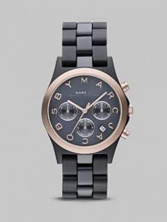 Marc by Marc Jacobs   Gray & Rose Gold Ion Plated Chronograph Watch