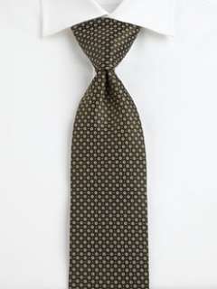 Brioni   Abstract Floral Neat Silk Tie