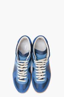 Maison Martin Margiela Blue Suede Sneakers for men  