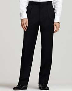 BOSS Black Mens Dr. Hook Navy Pleated Trousers