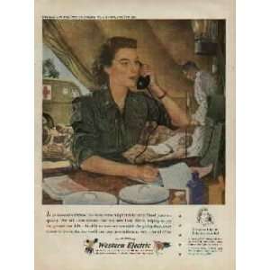   Nurse Corps. by Paul Rabut.  1944 Western Electric War Bond Ad